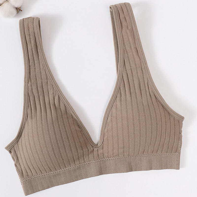 Seamless Bra Sports Bras For Women Plunge Bra Top Female Brassiere Deep V Sexy Women Underwear Backless Bralette Lingerie