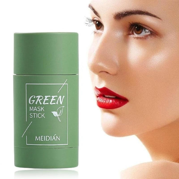 Green Tea Mask Solid Face Mask Stick Oil Control Moisturizing Cleansing Mask Acne Treatment Remove Pores Blackhead Mask