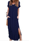 Plus Size 5XL Sexy Women Dress Summer 2021 Solid Casual Short Sleeve Maxi Dress For Women Long Dress Free Shipping Lady Dresses