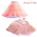 Women Lolita Cosplay Petticoat A-Line Puffy Tutu Skirt Layered Tulle Ballet Dance Pettiskirts Big Bowknot Underskirt