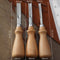 3 size A4mm A6mm A8mm Practical Leather Craft Edge Beveler Skiving Beveling Knife DIY Cutting Hand Craft Tool with Wood Handle