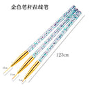 3Pcs Acrylic French Stripe Nail Art Liner Brush Set 3D Tips Manicure Ultra-thin Line Drawing Pen UV Gel Brushes Painting Tools