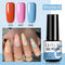 LILYCUTE 3 PCS Gel Nail Polish Set Nude Pink Glitter Sequins Matte Effect Gel Long Lasting Base Top Coat Nail Art Design Hybrid