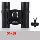 Mini Portable Zoom HD 5000M Telescope Binoculars Powerful 300x25 Folding Long-distance Low Light Night Vision Professional