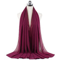 72*175cm Hijab Chiffon 2021 Maxi Big Size Scarf For Muslim Women Headscarf Ladies Headwraps Pashmina Hijab Muslim Fashion Islam