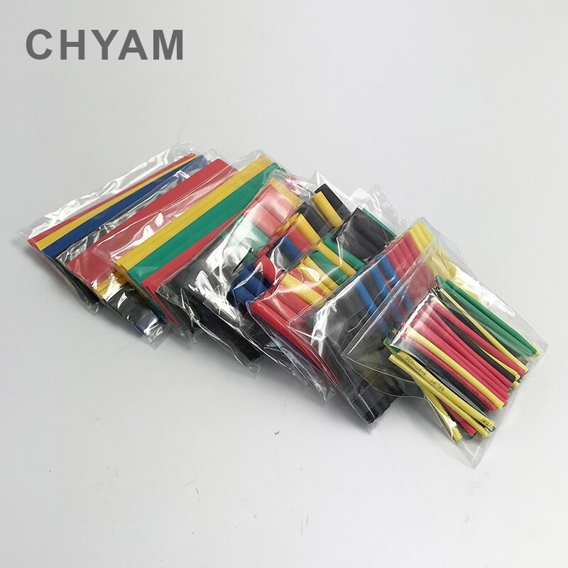 164pcs Set Polyolefin Shrinking Assorted Heat Shrink Tube Wire Cable Insulated Sleeving Tubing Set