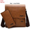 JEEP BULUO Man&#39;s Bag 2PC/Set Men Leather Messenger Shoulder Bags Business Crossbody Casual Bags Famous Brand Male Drop Shipping