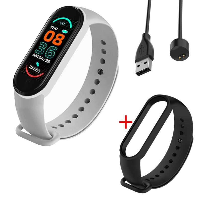Smart Watch M6 Men&#39;s And Women&#39;s Fitness Sports Bracelet Heart Rate Blood Pressure Monitor Digital Watch for IOS Android Phones