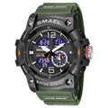2022 New SMAEL Dual Time Men Watches 50m Waterproof Military Watches for Male 8007 Shock Resisitant Sport Watches Gifts Wtach