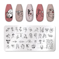 PICT YOU 12*6cm Nail Art Templates Stamping Plate Design Flower Animal Glass Temperature Lace Stamp Templates Plates Image