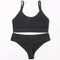 Seamless Women Bra Briefs Set Push Up Bra Crop Top High Waist Panties Sexy Lingerie Set Low Back Bralette Fitness Underwear Set