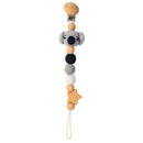 1pc Crochet Bunny Baby Pacifier Clip Chain BPA Free Wooden Beads Appease Soother Chain Clips Newborn Dummy Holder Nipple Clip