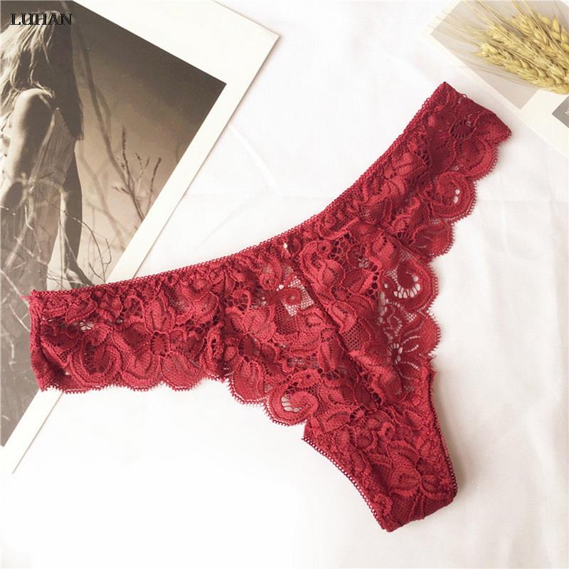 Women Sexy Lace Panties G String Transparent Underwear Hollow Out Panties Mesh Thongs Sex Low Waist Seamless Briefs Lingerie
