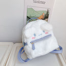 New Kawaii Sanrioed My Melody Cinnamoroll Cartoon Plush Bag Anime Soft Stuffed Animals Plushie Backpack Girls Doll Toys Gifts