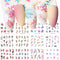 12 Designs Nail Stickers Set Mixed Floral Geometric Nail Art Water Transfer Decals Sliders Flower Leaves Manicures Decoration