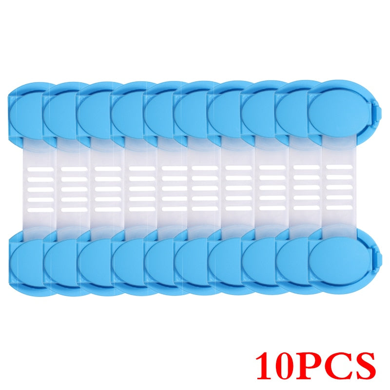 10pcs Child Safety Cabinet Lock Baby Proof Security Protector Drawer Door Cabinet Lock Plastic Protection Kids Safety Door Lock