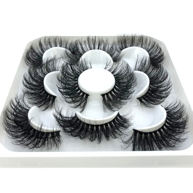 2022 New 5 pairs natural false eyelashes fake lashes long makeup 3d mink lashes eyelash extension mink eyelashes short eyelashes