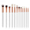 GUJHUI 12Pcs Professional Eyes Makeup Brushes Set Wood Handle Eyeshadow Eyebrow Eyeliner Blending Powder Smudge Brush #257601