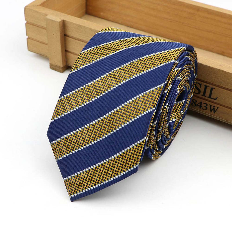 61 Colors Jacquard Striped Plaid Paisley Necktie 6cm Polyester Male Narrow Tie Skinny Tuxedo Suit Shirt Gift For Men Accessory