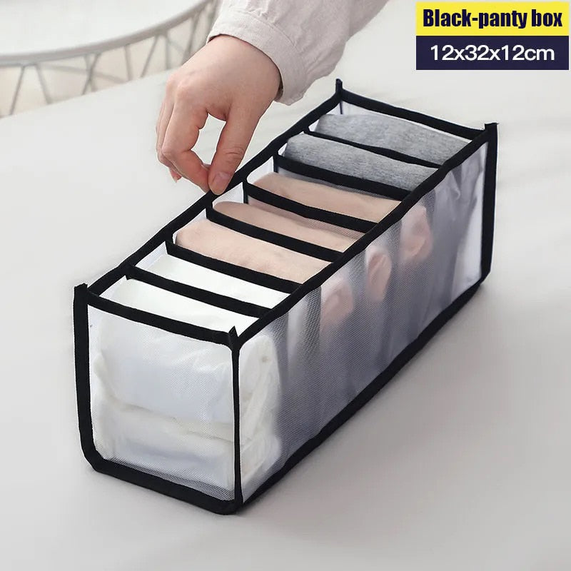 Underwear Storage Organizer for Clothes Separated Socks Shorts Bra Storage Boxs Dormitory Closet Organizer Drawer Washable