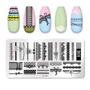 PICT YOU 12*6cm Nail Art Templates Stamping Plate Design Flower Animal Glass Temperature Lace Stamp Templates Plates Image