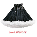 Women Lolita Cosplay Petticoat A-Line Puffy Tutu Skirt Layered Tulle Ballet Dance Pettiskirts Big Bowknot Underskirt