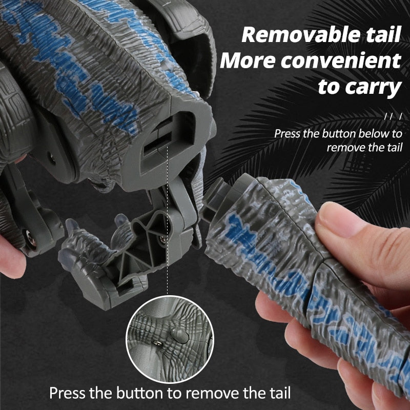 2.4G RC Dinosaur Raptor Jurassic world Remote Control Velociraptor Toy Electric Walking dragon Toys For Children Christmas Gifts