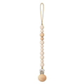 Baby Pacifier Clips Silicone Beads Wooden Ring Pacifier Chain Infant Nipple Appease Soother Chain Clips Dummy Holder Nipple Clip
