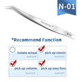 NAGARAKU Eyelash Extension Tweezers False Eyelashes Makeup Stainless Steel Professional Tweezer 3D Accurate Pincet