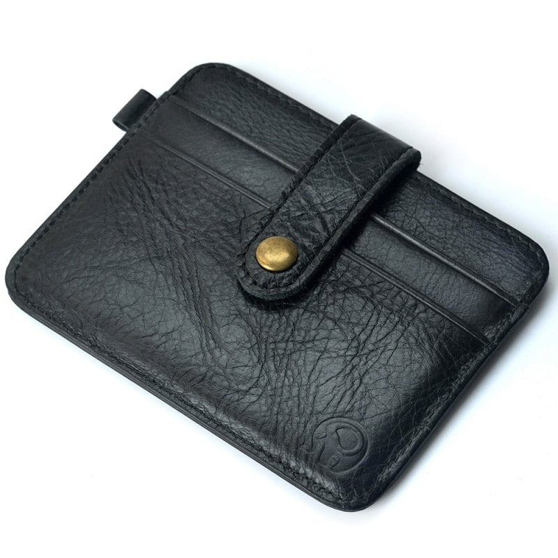 Men Genuine Leather Slim Wallet Male Small Purse Mini Money Bag Walet Thin Portomonee carteras Man&