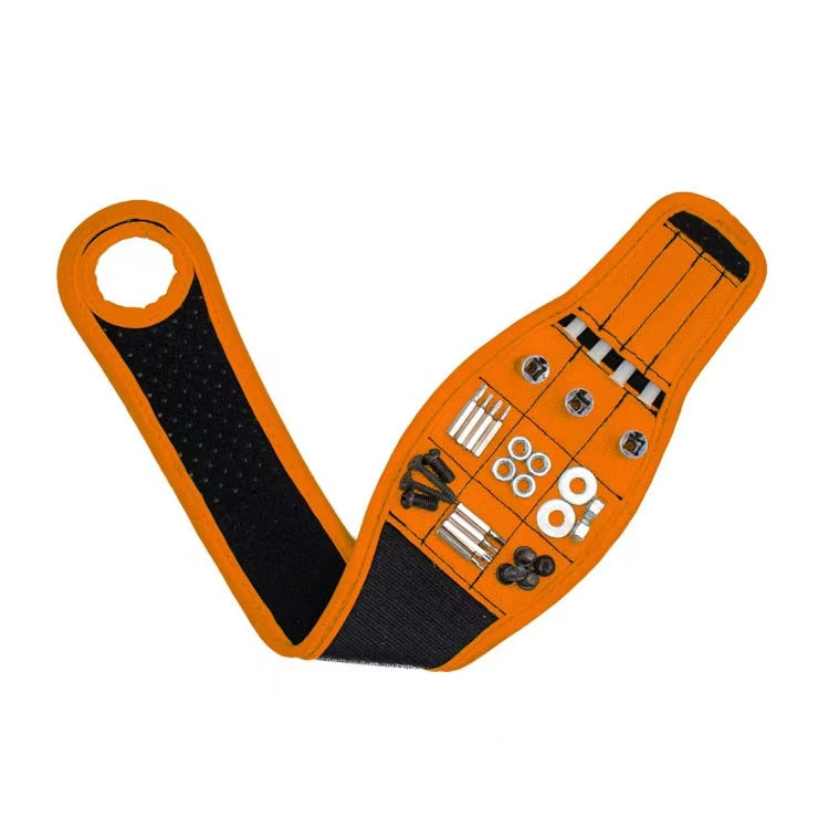 Magnetic Wristband with Strong Magnets Holds Nails, Drill Bit. Gift for Father, Boyfriend. Belt Screw Holder Tool Storage Wrist
