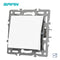 SRAN F6 Series White Crystal Tempered Glass Panel Light switch eu french wall socket usb tv rj45 rj11 Sensor switch Module DIY