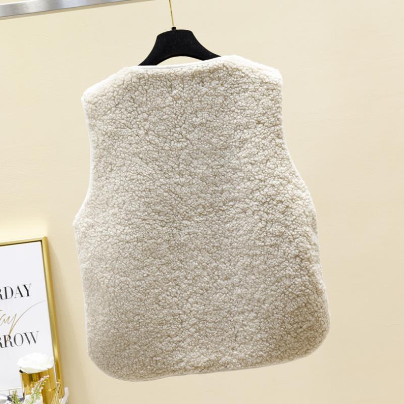 Vests 2021 Spring Autumn Vest Women Waistcoat Winter Thermal Warm Thick Fleece Vests Women Sleeveless Jacket Ladies Waistcoat