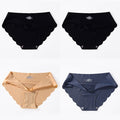 4 PCS/Lot Seamless Panties For Women Plain Panties Slip Silk Female Underwear Soft Thin Light Panti Culotte Femme Underpants