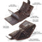 MACHOSSY Men Wallet Cowhide Genuine Leather Wallets Coin Purse Clutch Hasp Open Top Quality Retro Short Wallet 13.5cm*10cm