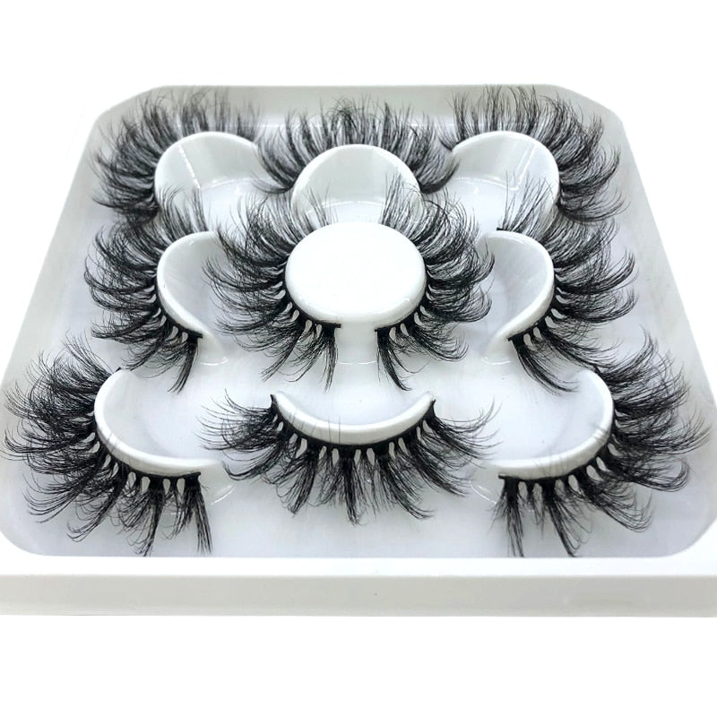 2022 New 5 pairs natural false eyelashes fake lashes long makeup 3d mink lashes eyelash extension mink eyelashes short eyelashes
