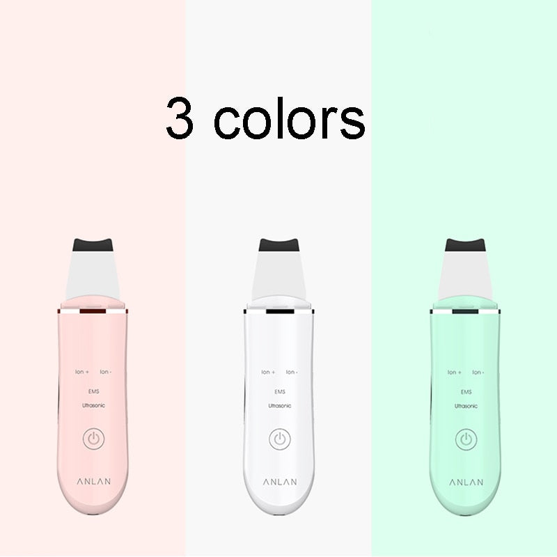 ANLAN Ultrasonic Skin Scrubber Deep Face Cleaning Machine Peeling Shovel Facial Pore Cleaner Face Skin Scrubber Lift Machine