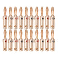 20pcs/10pairs Nakamichi BANANA PLUGS 24K Gold-plated 4MM Banana Connector with Screw Lock For Audio Jack Speaker Plugs Black&amp;Red