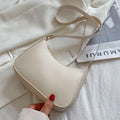 2022 New Women&#39;s Fashion Handbags Retro Solid Color PU Leather Shoulder Underarm Bag Casual Women Hobos Handbags
