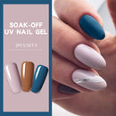 LILYCUTE 3 PCS Gel Nail Polish Set Nude Pink Glitter Sequins Matte Effect Gel Long Lasting Base Top Coat Nail Art Design Hybrid
