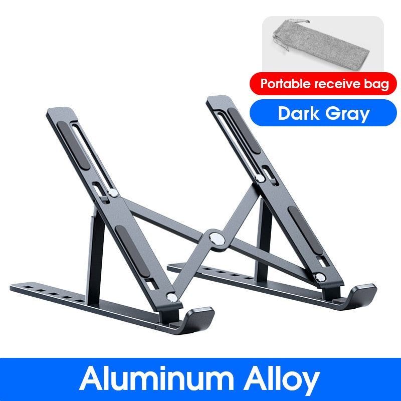 MC N3 Portable Laptop Stand Aluminium Foldable Stand Compatible with 10 to 15.6 Inches Laptops For Macbook Lenovo DELL