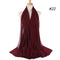 Muslim Bubble Chiffon Hijab Scarf Women Solid Color Soft Long Shawls and Wraps Georgette Head Scarves Ladies Hijabs