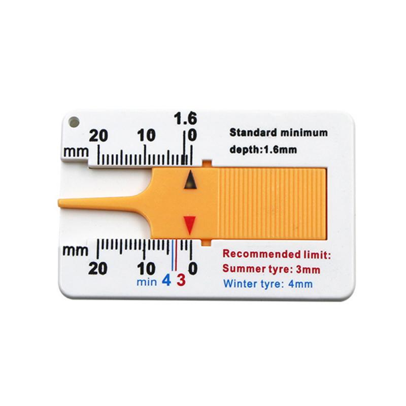 Car Wheel Tire depth gauge 0-20mm Tyre Tread Depthometer Depth Indicator Gauge Gage Motorcycle Trailer Van Measure Tool TXTB1