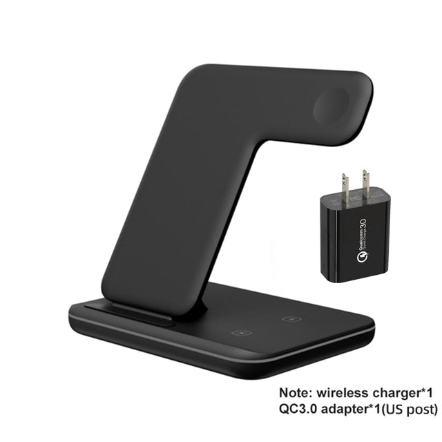 3 in 1 Wireless Charger Stand 15W Qi Fast Charging Dock Station for Apple Watch iWatch 7 AirPods Pro For iPhone 13 12 XS 8 Plus