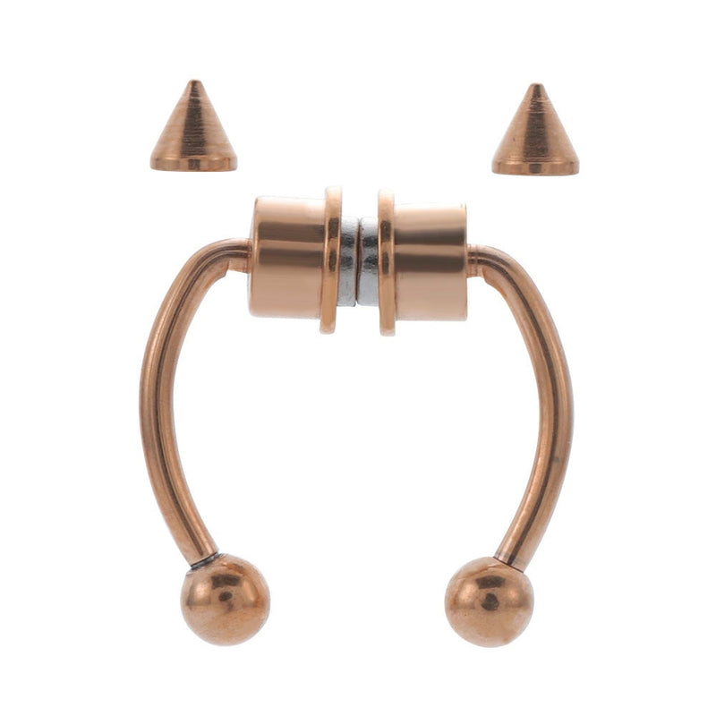 Stainless Steel Fake Piercing Nose Ring for Women Men Magnetic Septum Piercing Nose Cuff Punk Hip Hop Fake Body Jewelry Ear clip
