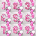 Heronsbill 1st 1 2 3 4 5 6 7 8 9 Years Happy Birthday Foil Number Balloons Baby Boy Girl Party Decorations Kids Supplies 2nd 3rd