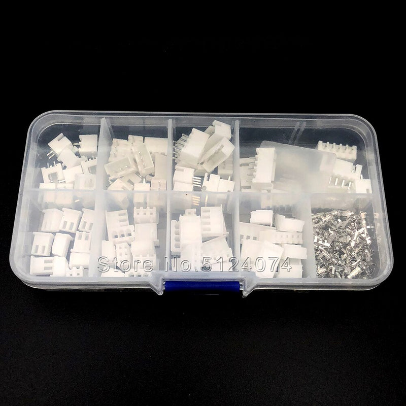 230pcs/box XH2.54 2p 3p 4p 5p pin 2.54mm Pitch Terminal Kit / Housing / Pin Header JST Connector Wire Connectors Adaptor XH Kit