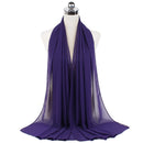Muslim new Bubble Chiffon Hijab Scarf Women Solid Color Soft Long Shawls and Wraps Georgette Islamic Head Scarves Ladies Hijabs