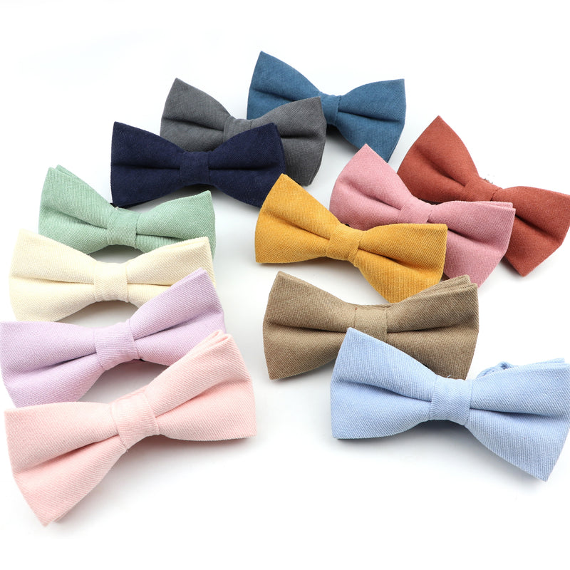 NEW Macarons Solid Color Men Bow Tie Super Soft Suede Classic Shirts Bowtie Bowknot Adult Child Butterfly Cravats For Wedding