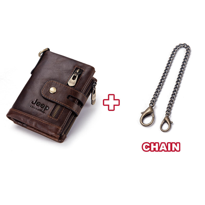 Genuine Leathe Men Wallet RFID Luxury Desig Bifold Short Wallets Male Hasp Vintage Purse Coin Pouch Multi-functional Card Pocket